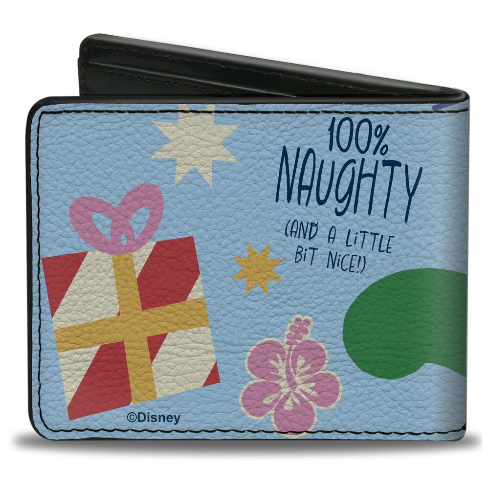 1847 Disney Wallet, Bifold, Lilo and Stitch Reindeer Stitch 100% Naughty - Picture 3 of 8